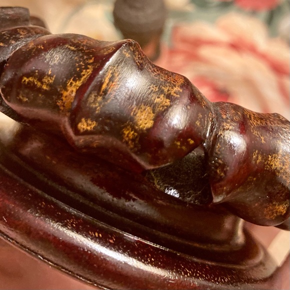 Chinese carved Rosewood lamp vase display base Vintage - Picture 6 of 9